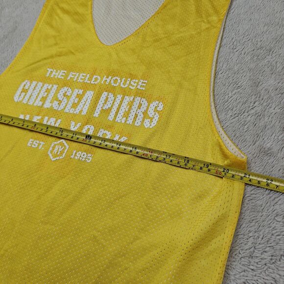 Field House Chelsea Piers NYC Reversible Tank Top Men's L Yellow White Athletic - Picture 5 of 6